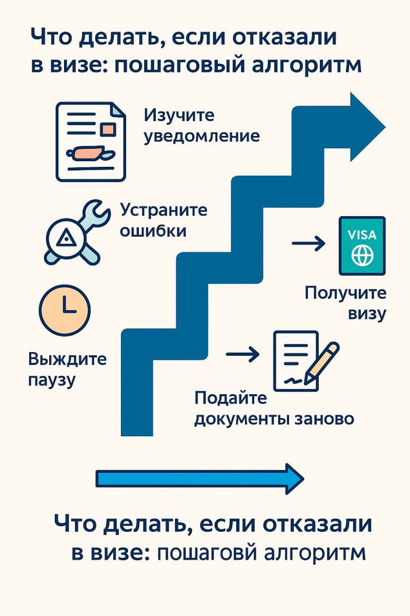 Что делать, если отказали в визе: пошаговый алгоритм