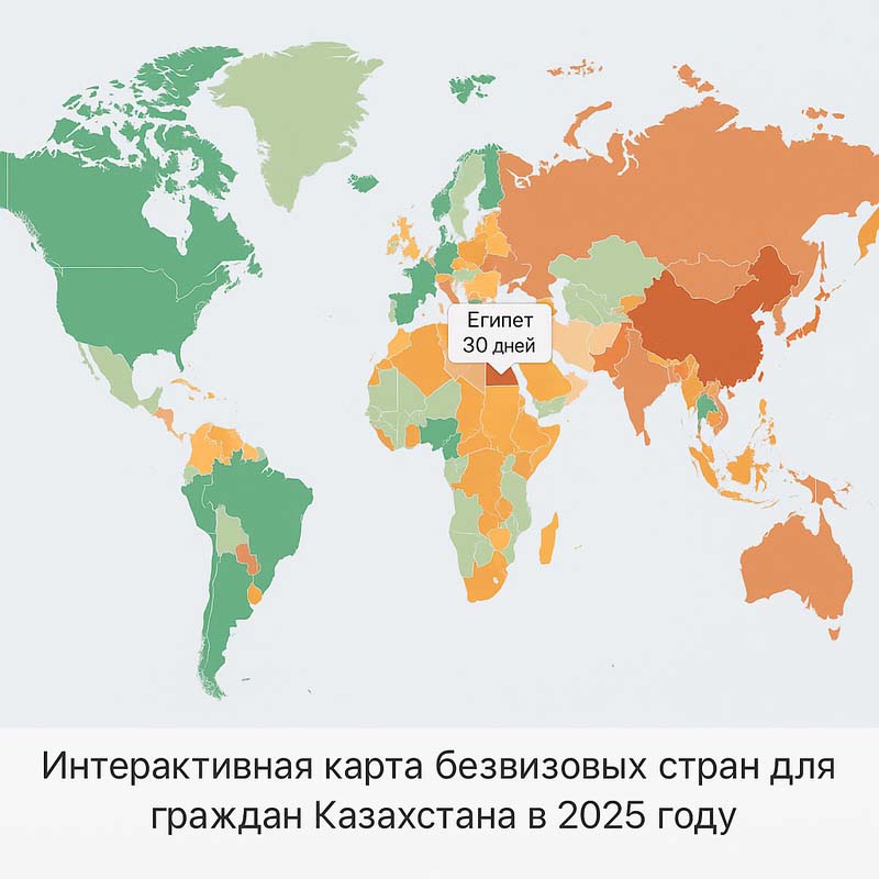 Куда можно поехать без визы с паспортом Казахстана в 2026?
