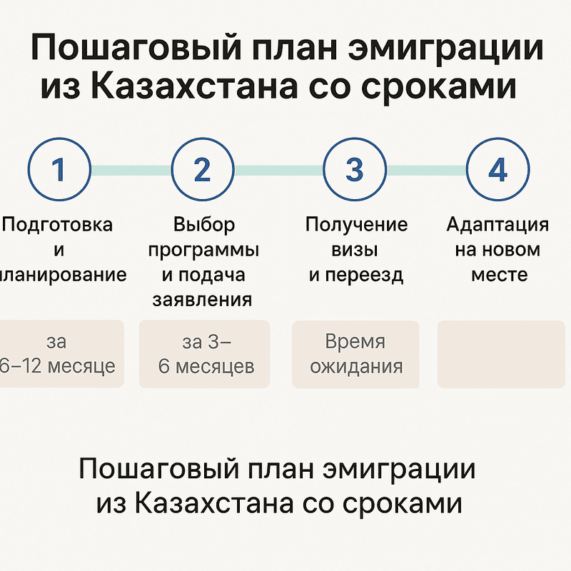 Пошаговый план эмиграции из Казахстана со сроками