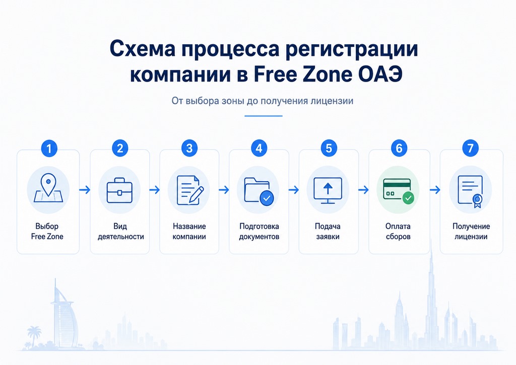 Пошаговый процесс регистрации компании в Free Zone ОАЭ — от выбора зоны до получения лицензии