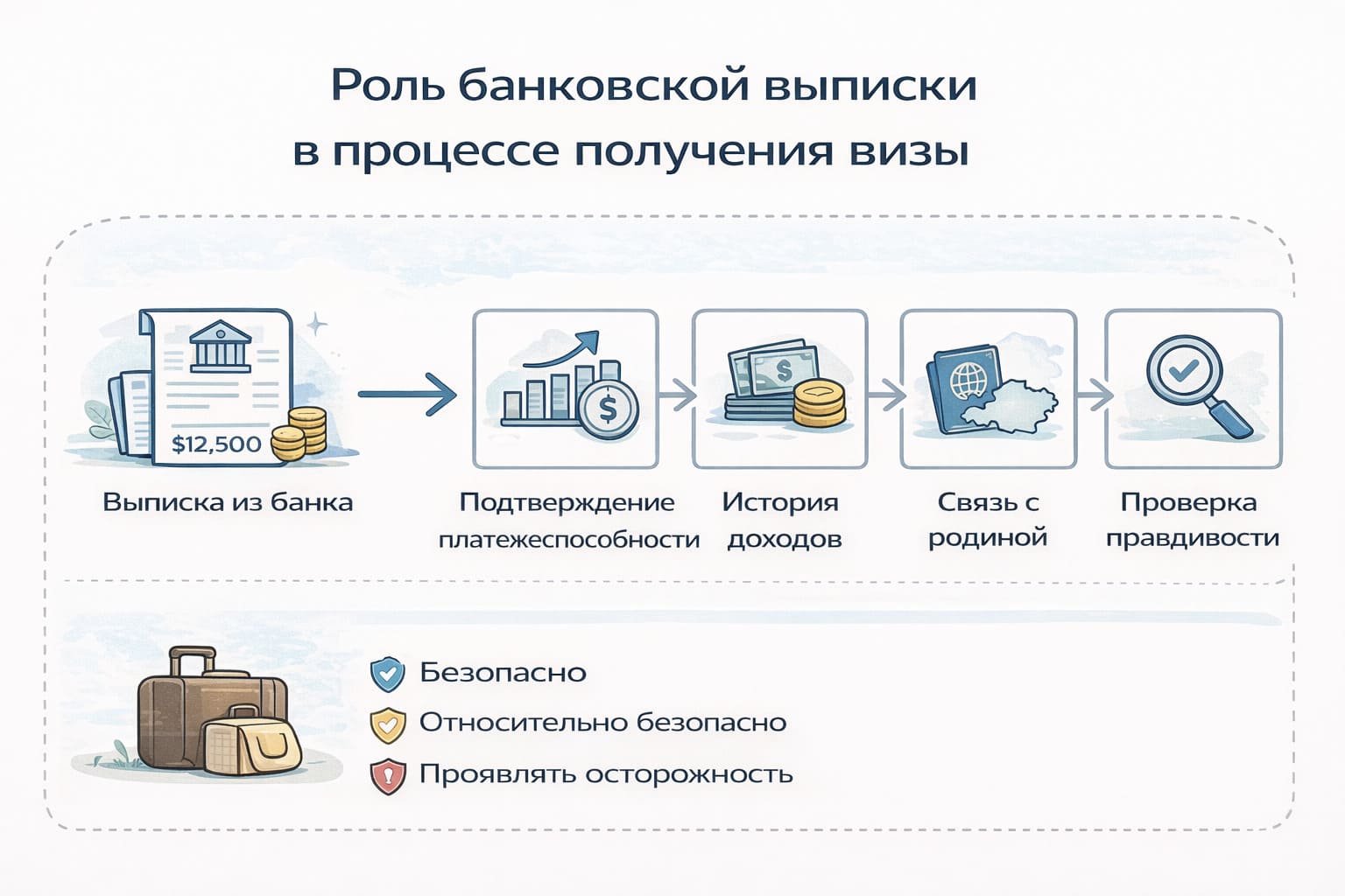 Выписка из банка для визы: как избежать подозрений и отказа