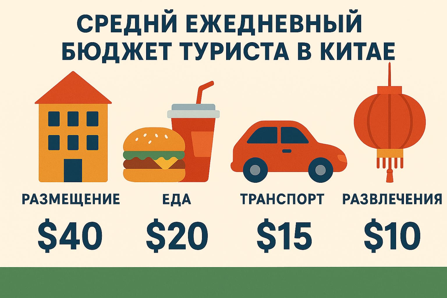 Средний дневной бюджет туриста в Китае