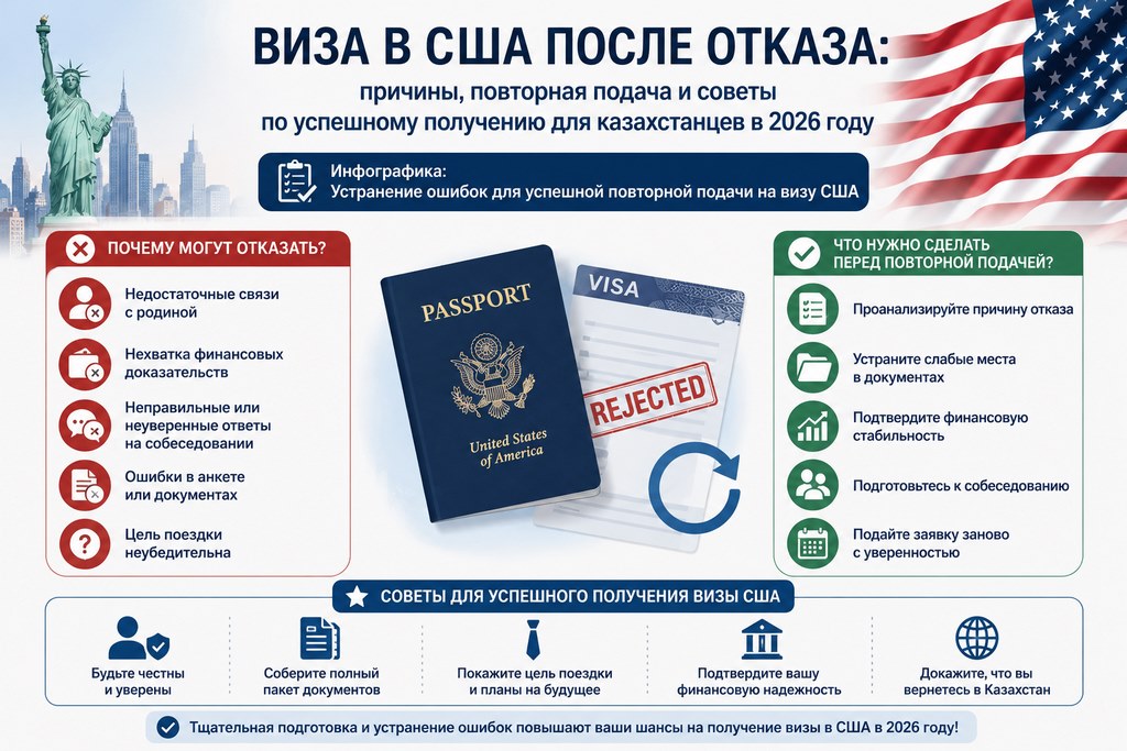 Устранение ошибок для успешной повторной подачи на визу США